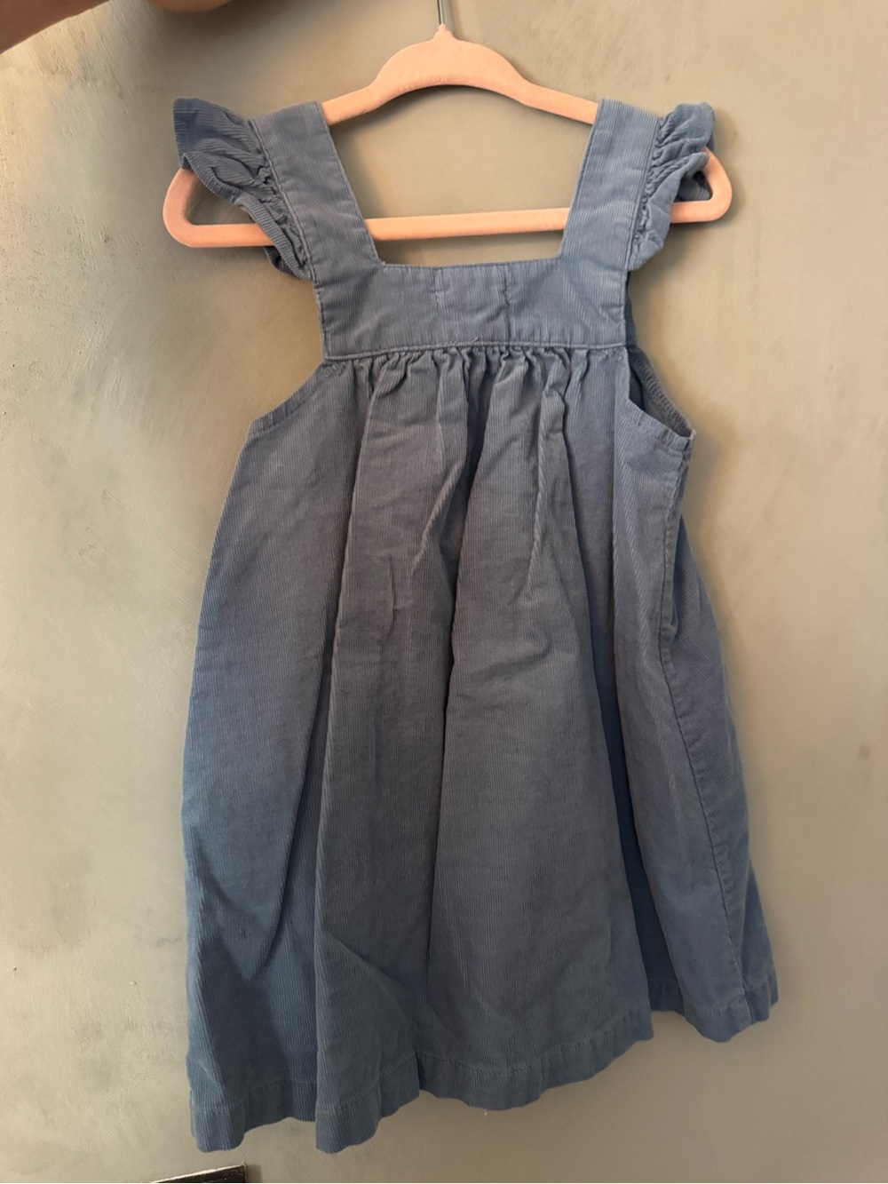 Angel Dear Light Blue Corduroy Pinafore Skirt